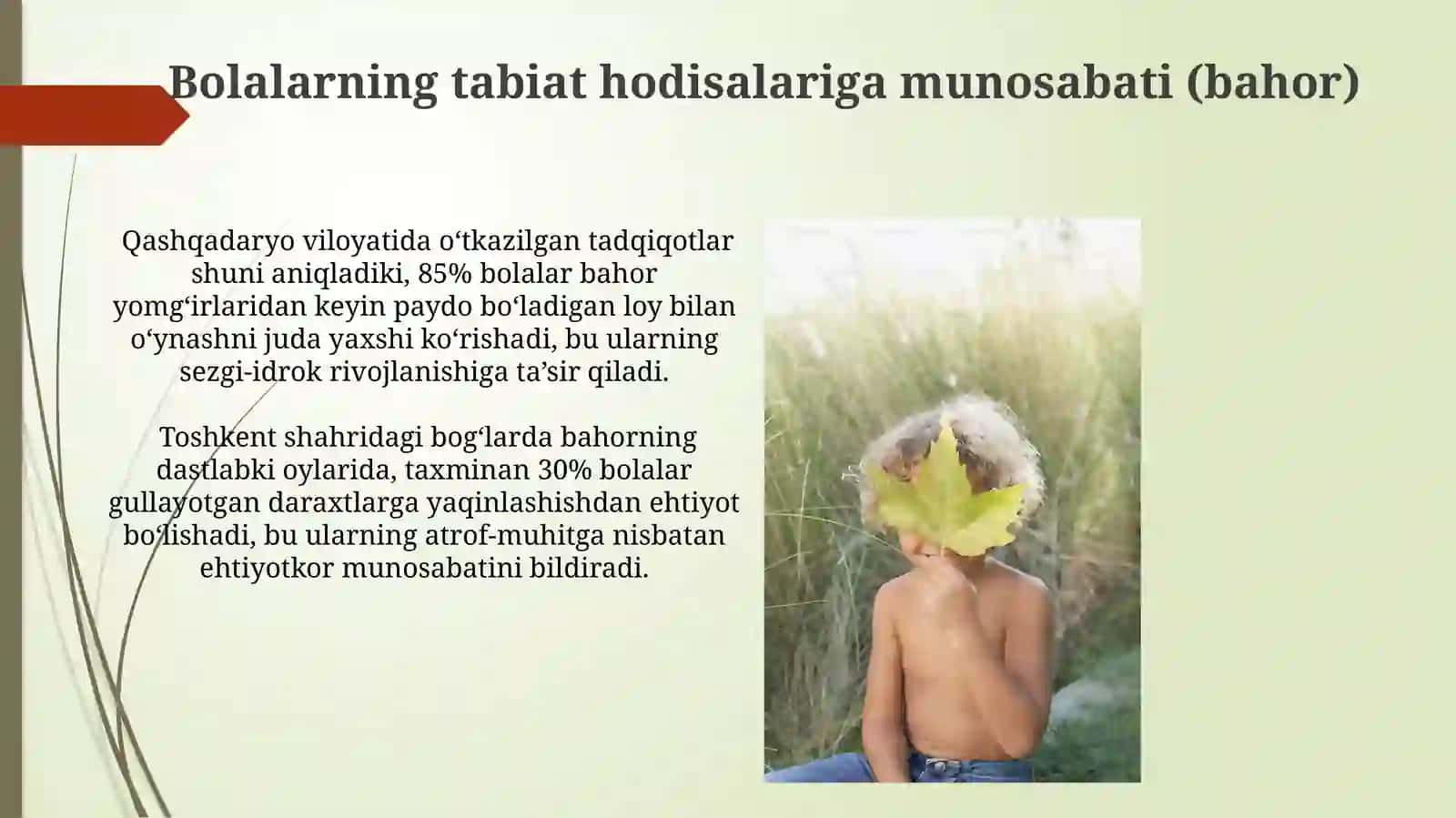 Bolalarning tabiatdagi kuzatuvlari: Bahor 3