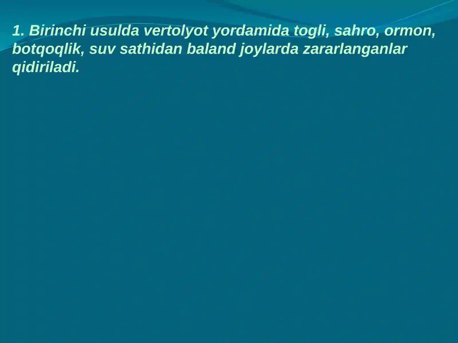 Shikastlanish o'choqlarida tibbiy yordamni tashkillashtirish 3
