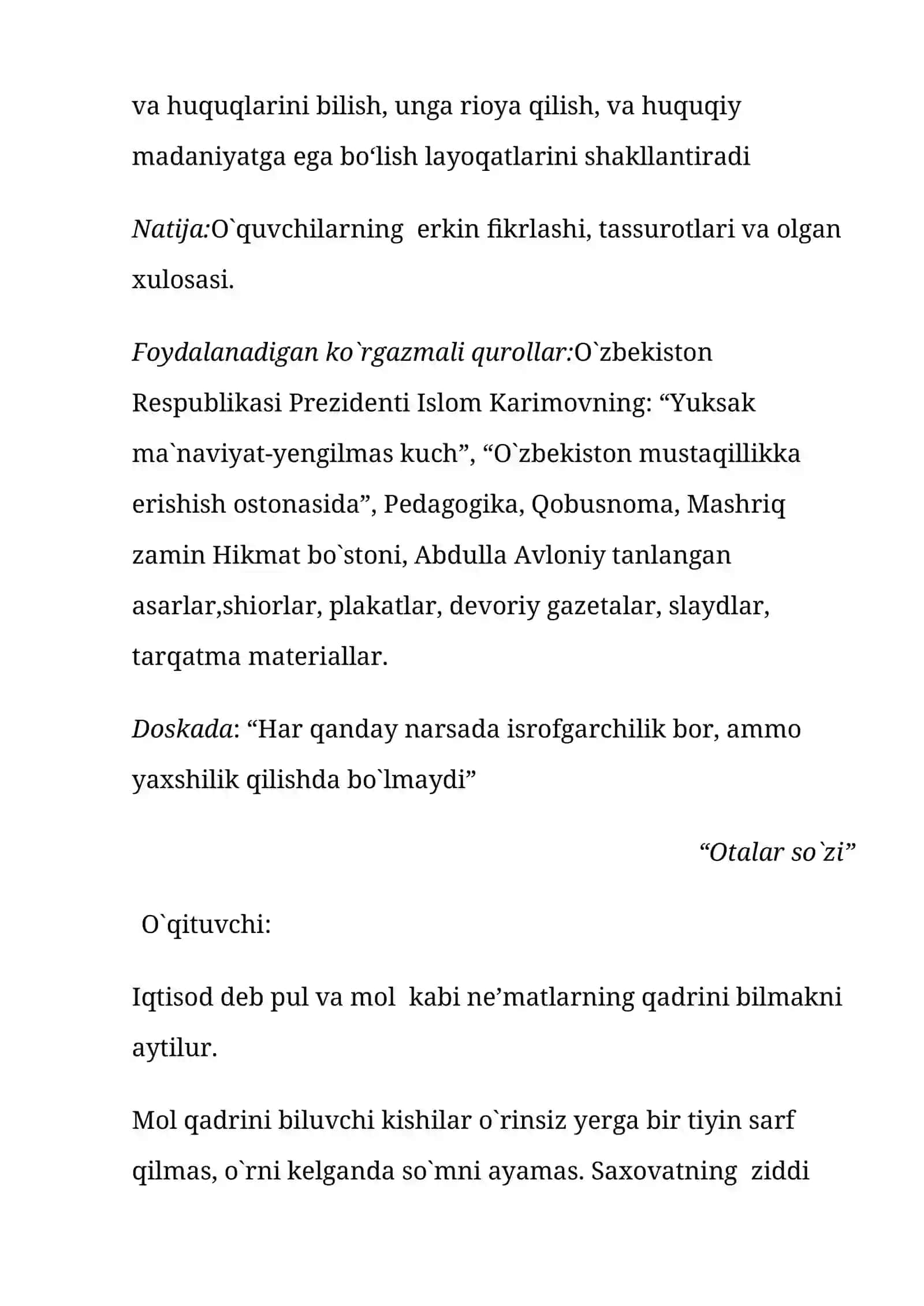 OCHIQ DARS ISHLANMASI 3