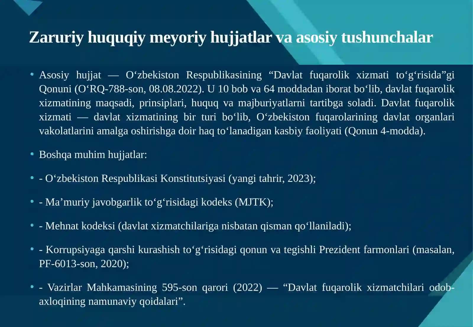 DAVLAT BOSHQARUVIDA DAVLAT XIZMATCHISI 3