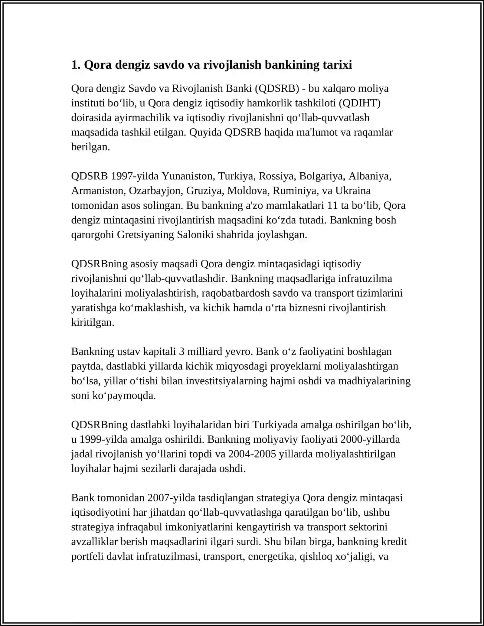 BLACK SEA TRADE AND DEVELOPMENT BANK(BSTDB) 3
