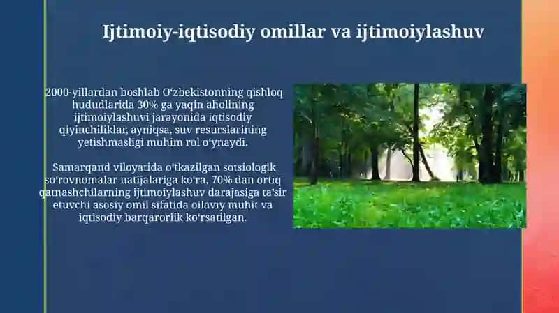 Ijtimillashuv jarayonida muhitning òrni 3