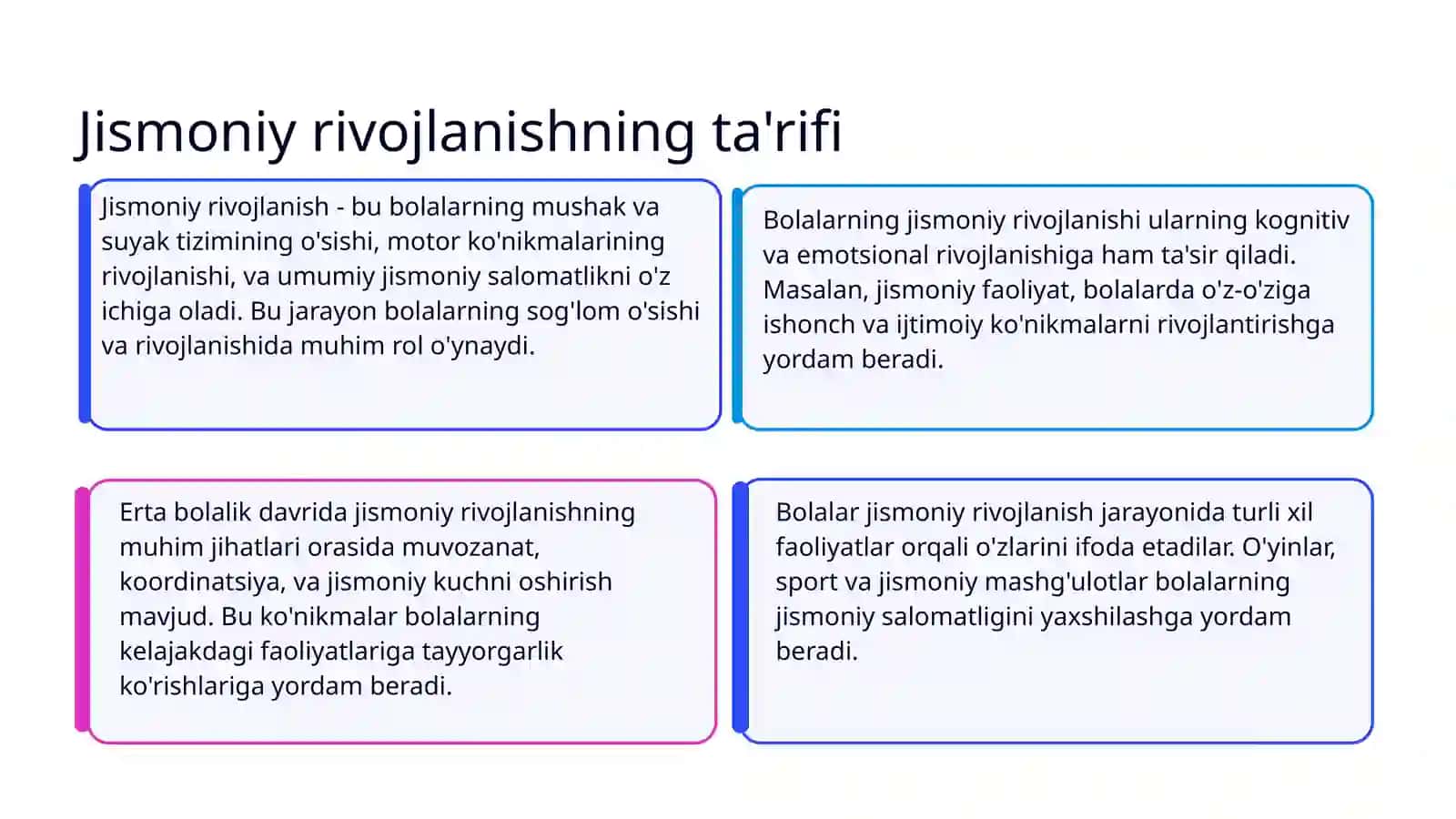 Jismoniy rivojlanishning ta'rifi va ahamiyati 3