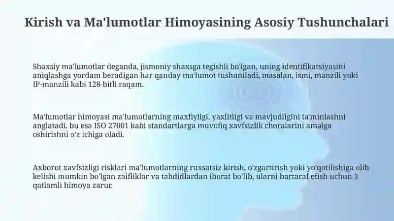 Shaxsiy ma'lumotlarni himoya qilish texnologiyalari 3
