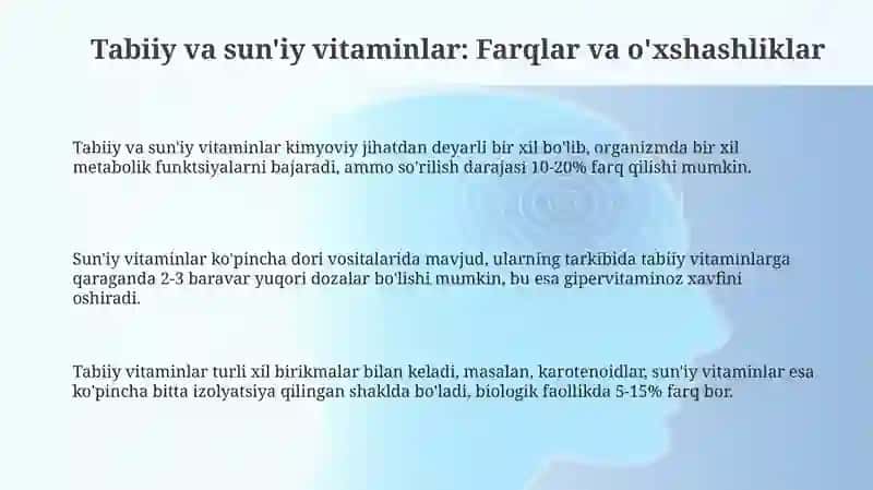 Tabiiy va sun'iy vitaminlar 3