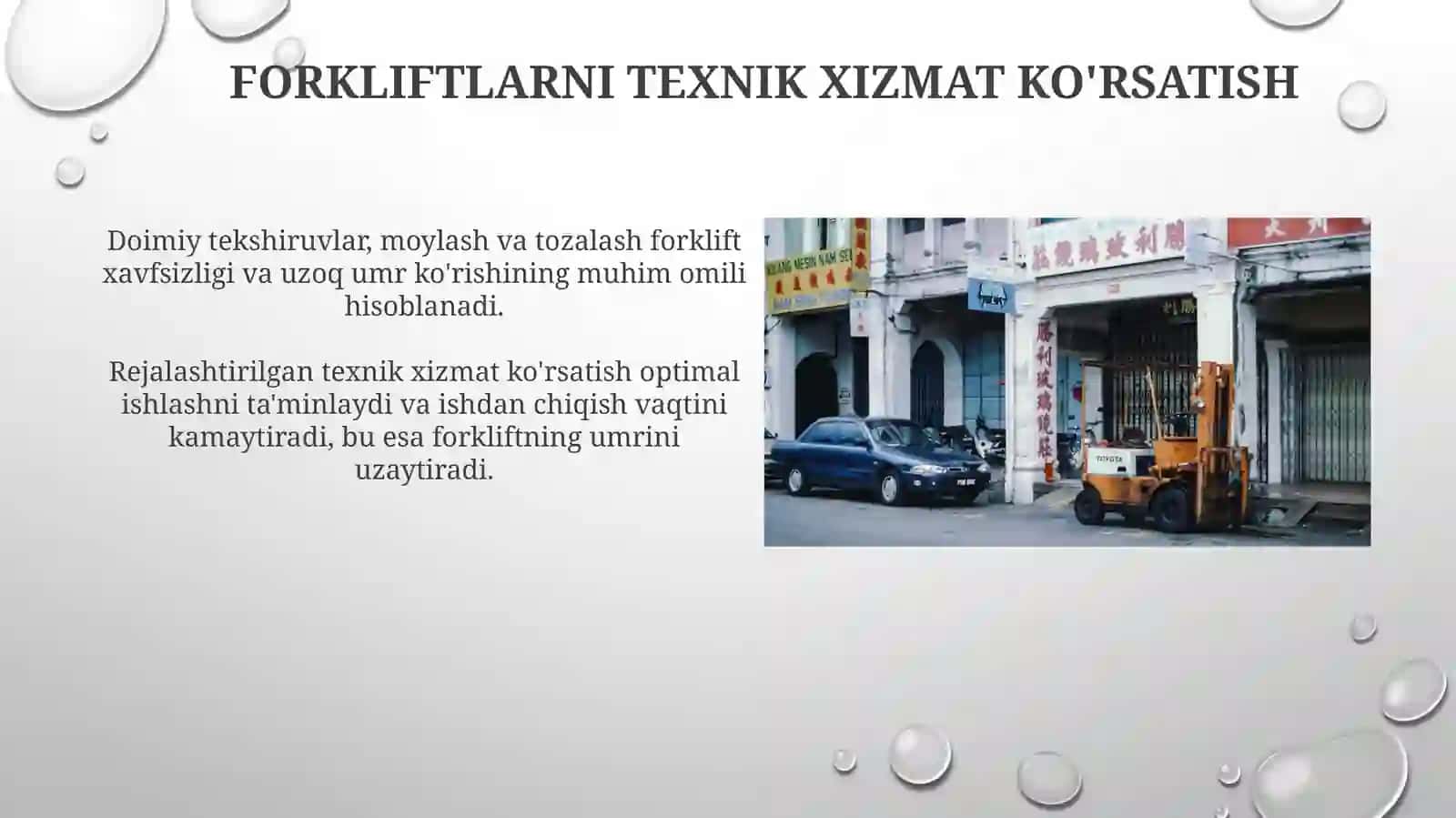 Forkliftlarni texnik xizmat ko'rsatish 3