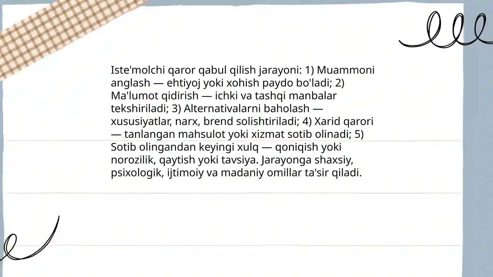 Iste'molchilarning bozordagi harakati 3