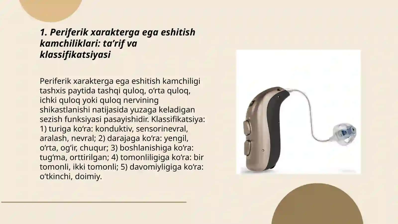 Periferik xarakterga ega eshitish kamchiliklari 3
