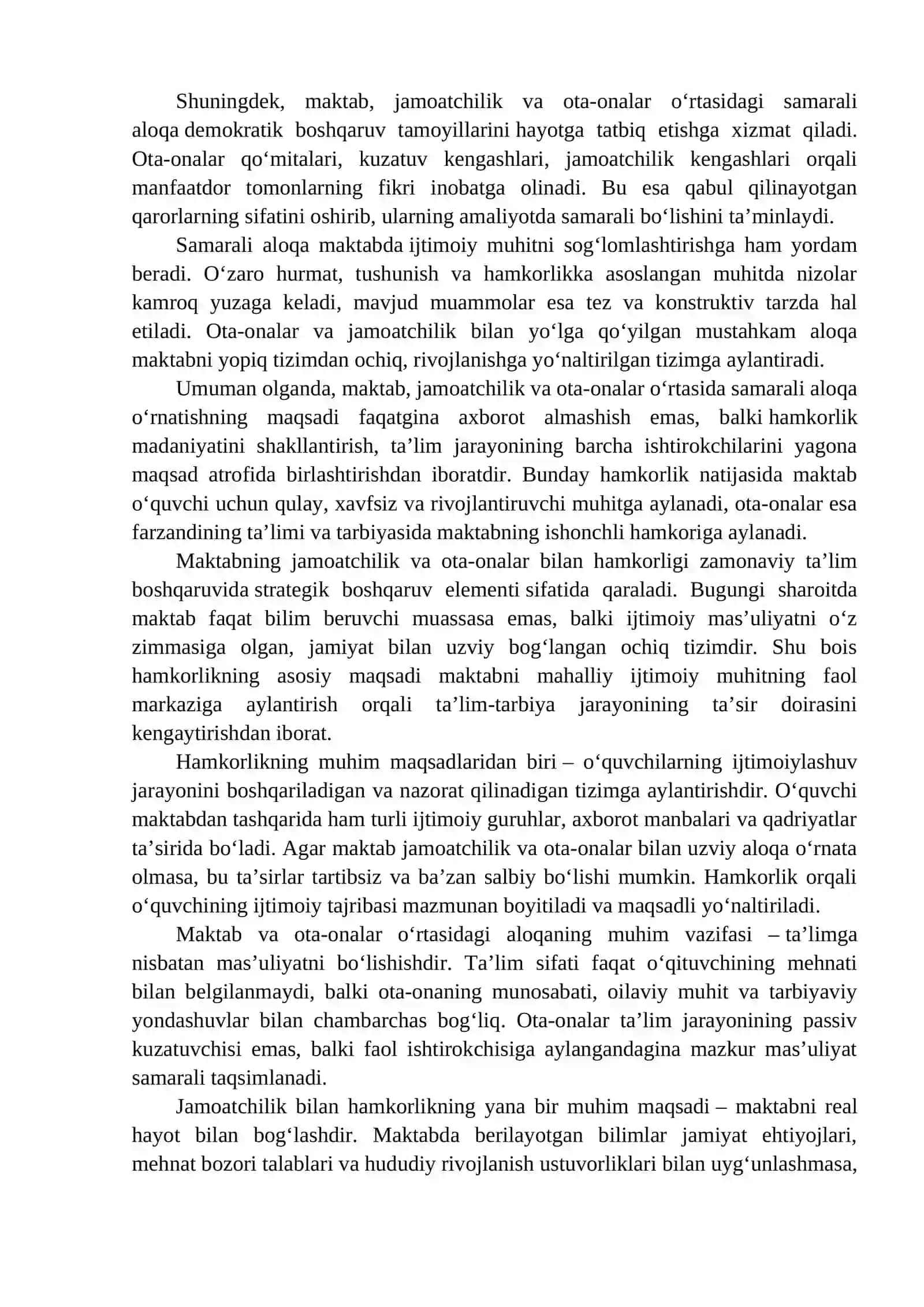 Oilalar va mahalliy jamoatchilik bilan ishlash 3