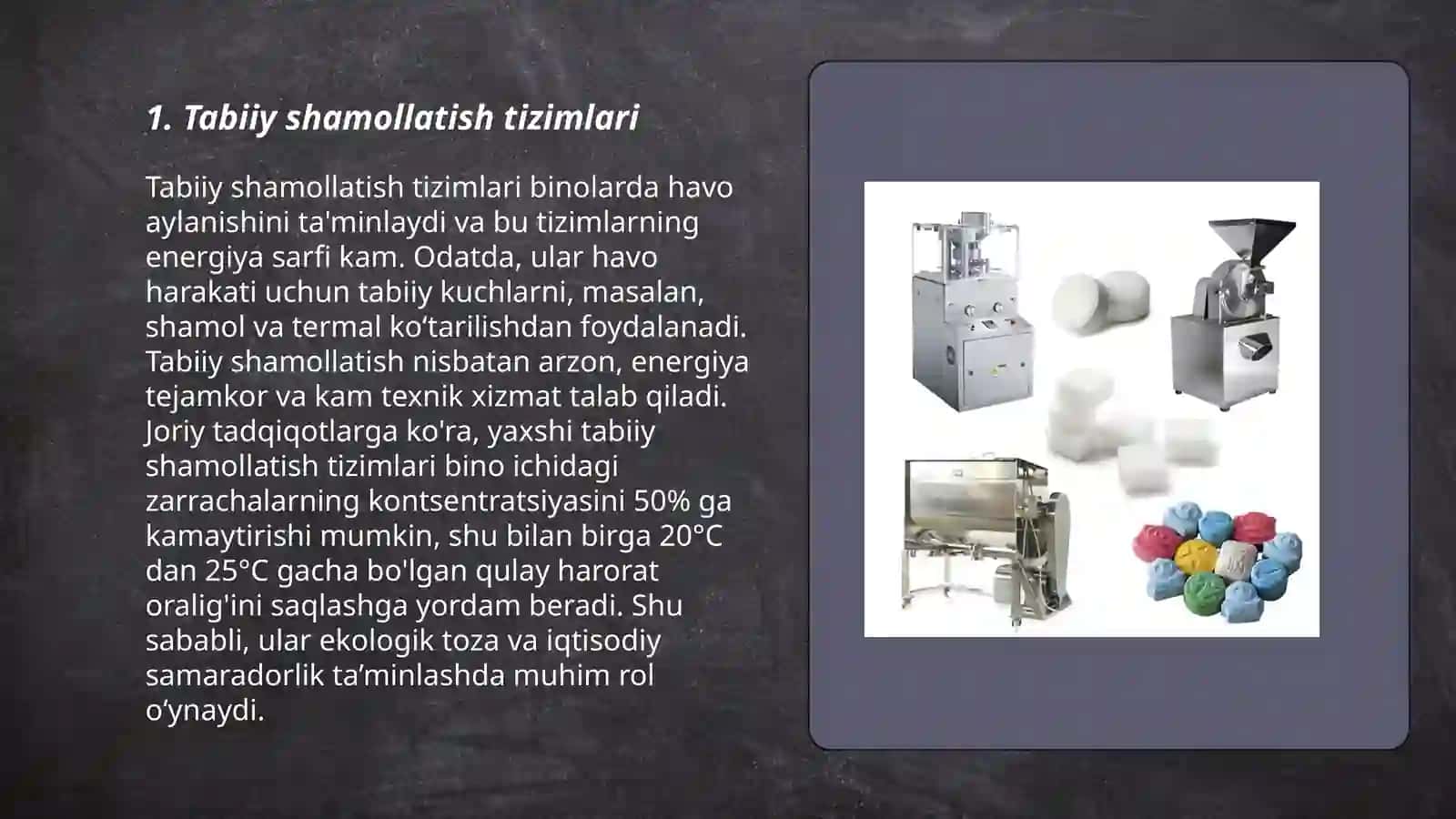 Tabiiy shamollatish tizimlari 3