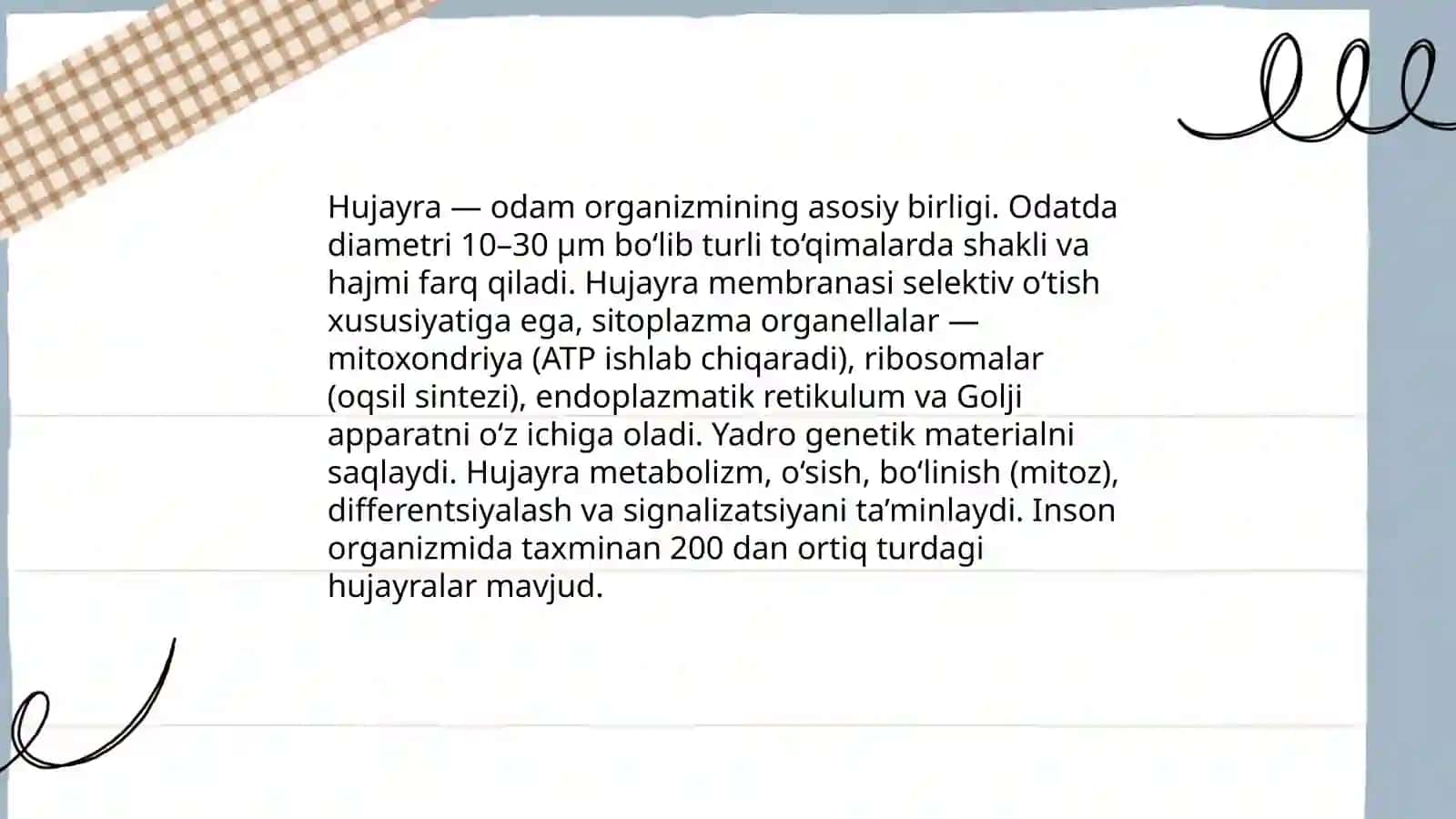 Odam organizmining tuzilishi 3