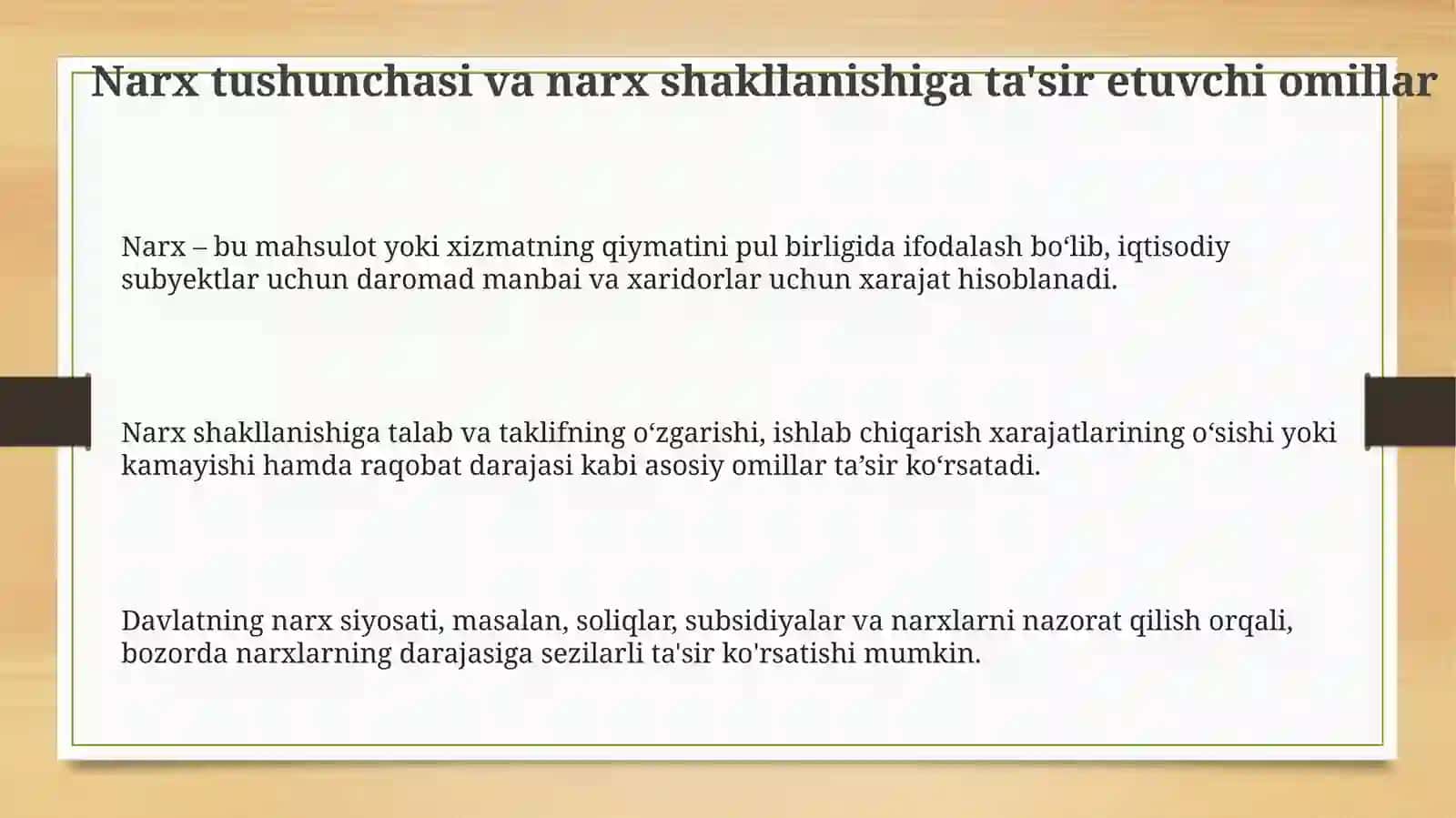 Narx shakllanishining asosiy omillari va usullari 3