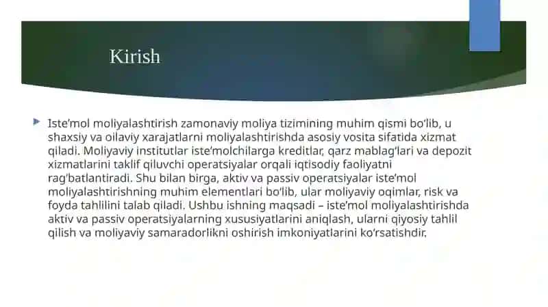 Iste’mol moliyalashtirish 3
