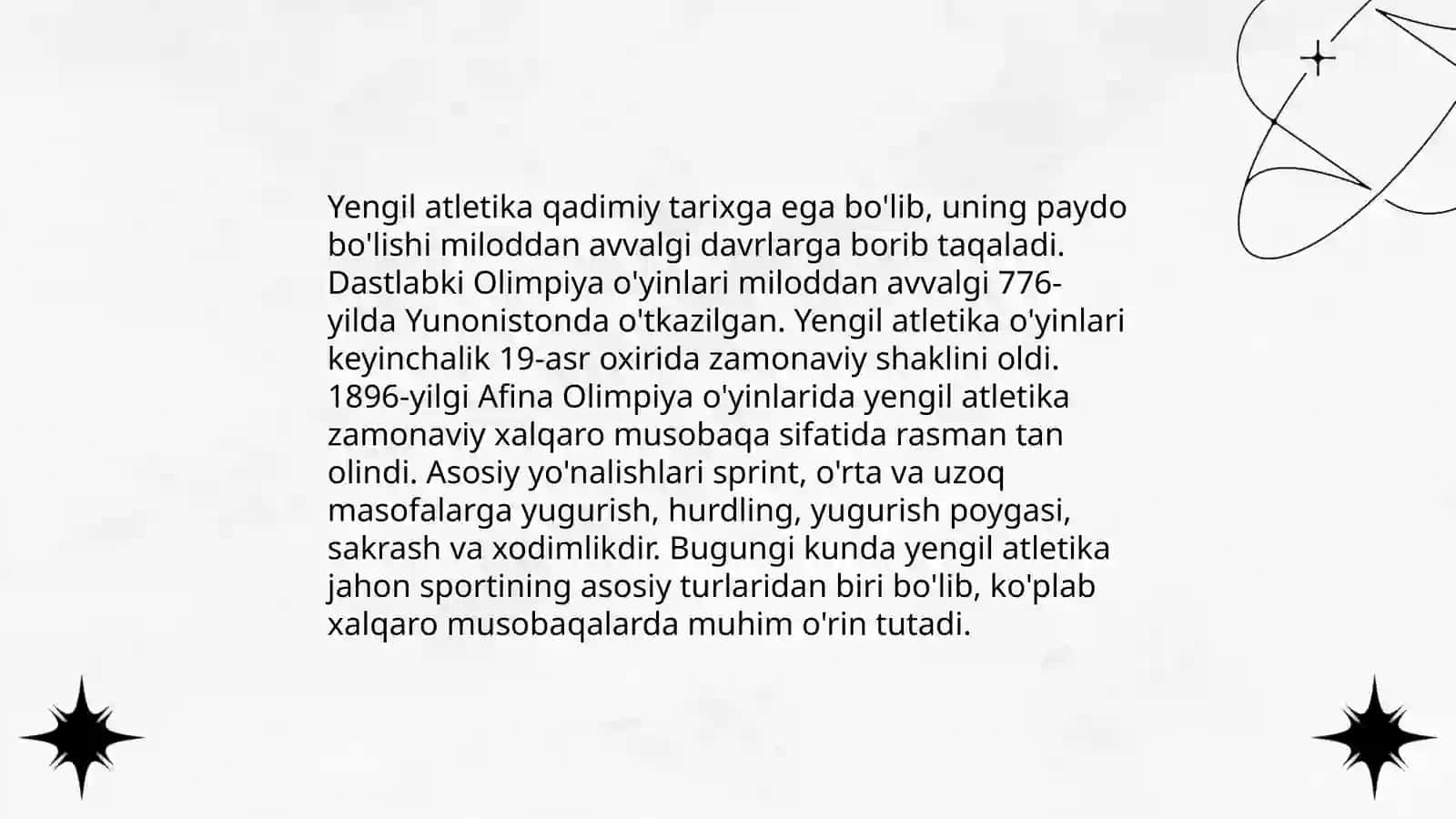Yengil atletikaning kelib chiqish tarixi 3