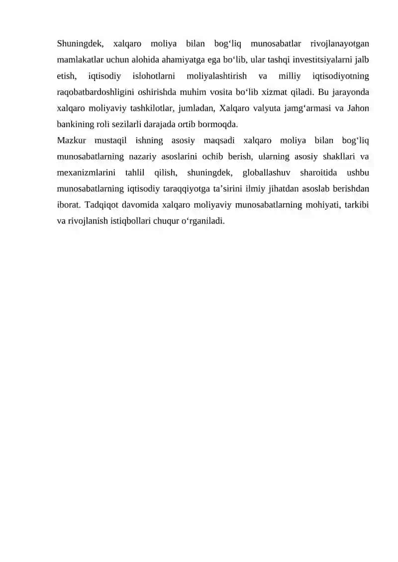 XALQARO MOLIYA BILAN BOG‘LIQ MUNOSABATLAR 3