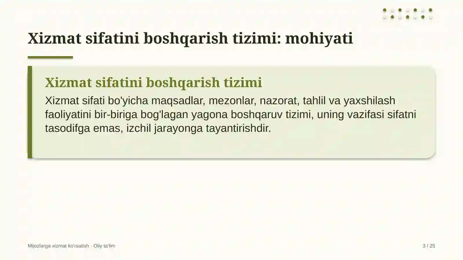 Yuk tashish kompaniyalarida xizmat sifatini boshqarish tizimi 3