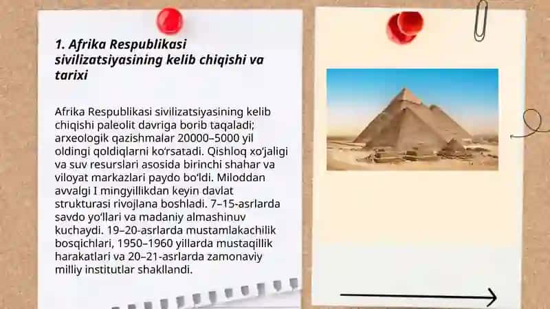 Afrika Respublikasi sivilizatsiyayasi 3