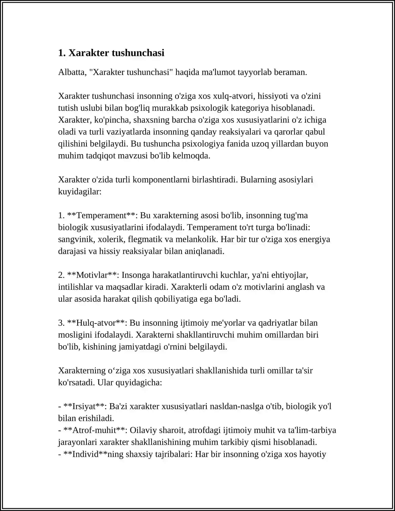 XARAKTER HAQIDA TUSHUNCHA 3