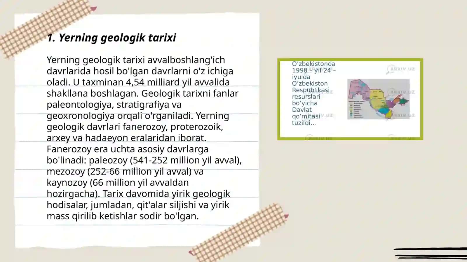 Yer taraqqiyotining umumiy xususiyatlari 3