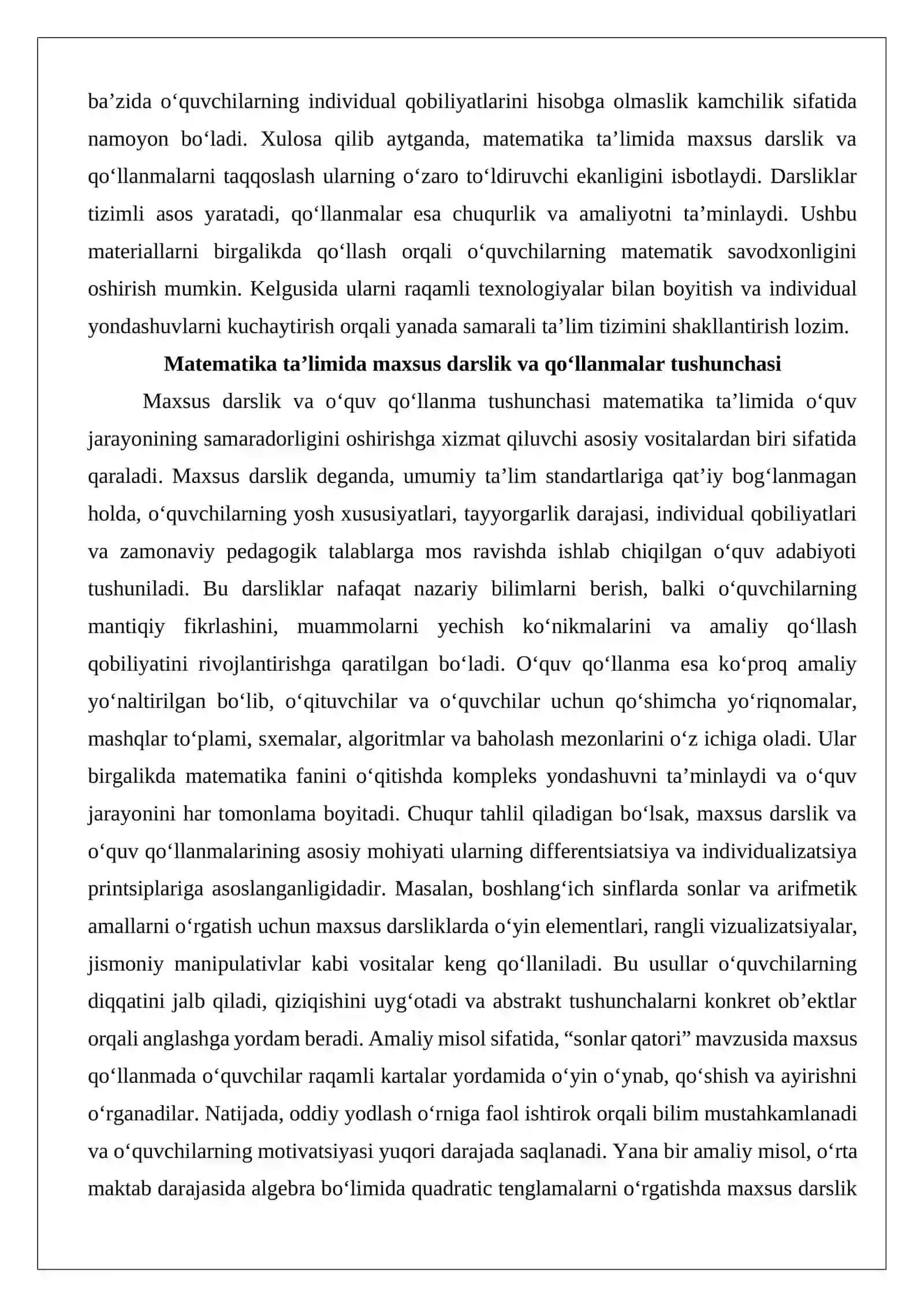 Matematika ta’limida maxsus darslik va qo‘llanmalar 3