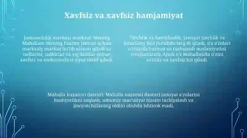 Pride in Residency, Mening Mahallam Mening Faxrim 3