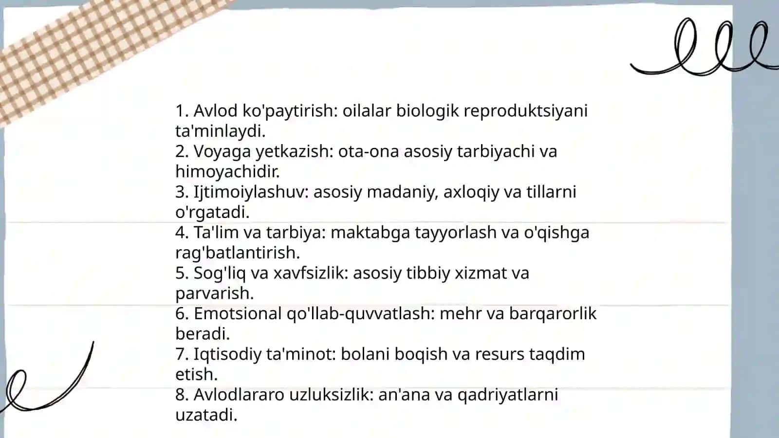 Oilaning ijtimoiy vazifalari 3
