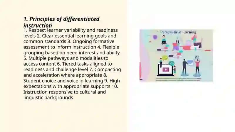 Differentiated instruction and personalized learning 3