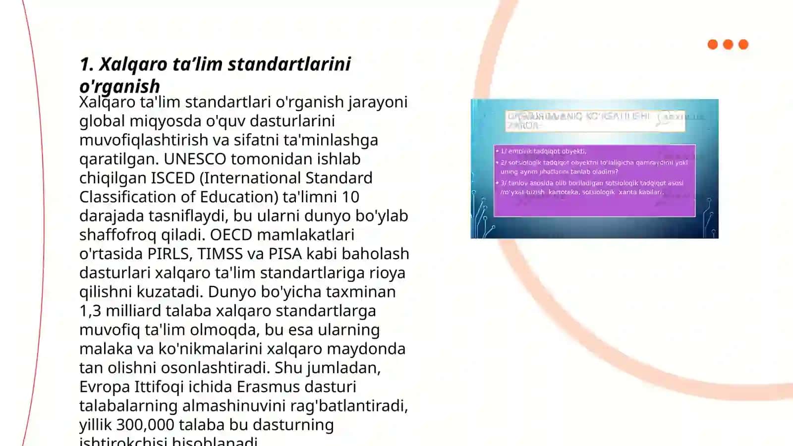 Xalqaro taʼlim standartlarini o'rganish 3