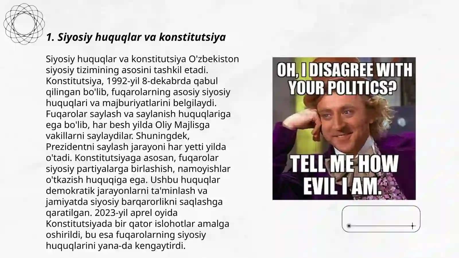 Siyosiy huquqlar va konstitutsiya 3