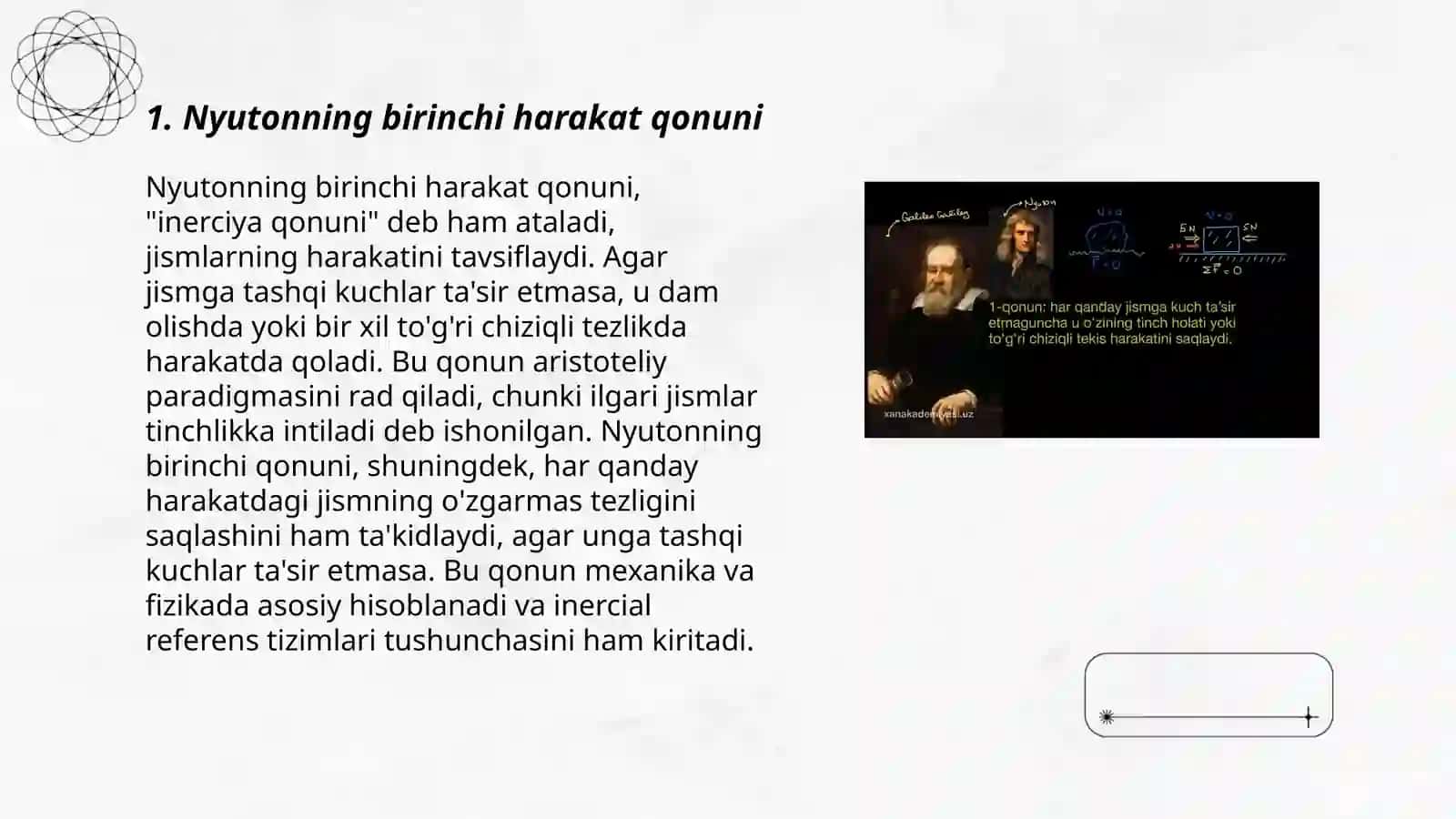 Nyutonning harakat qonunlari 3
