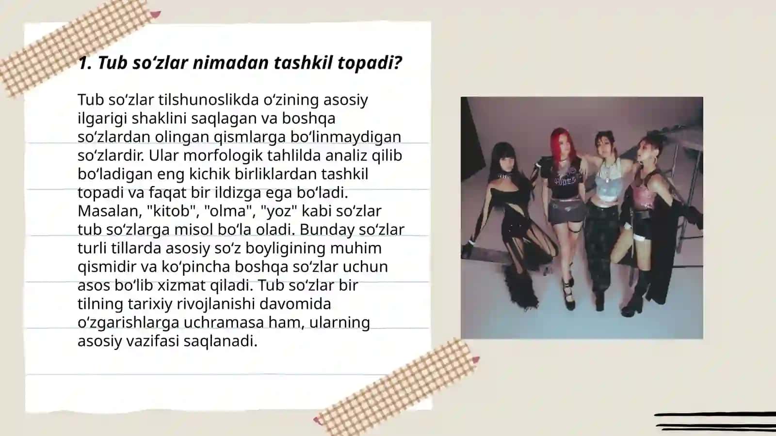 Tub va yasama soʻzlar haqida tushuncha 3