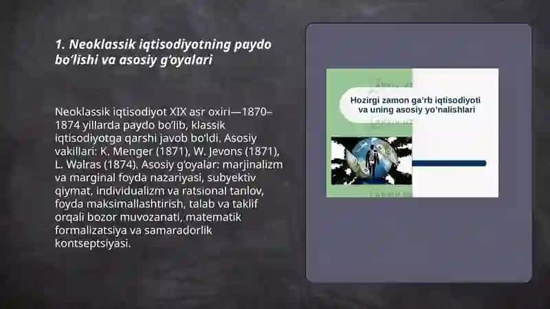 Neoklassik iqtisodiyoti va uning vakillari 3