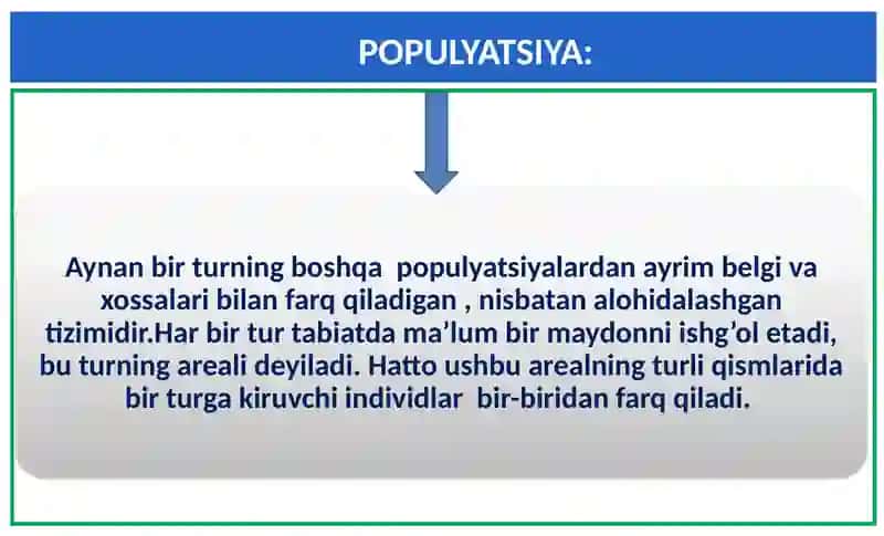 Hayotning tur va populyatsiya darajasi 3
