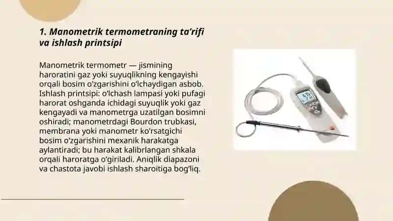 Manometrik termometr 3