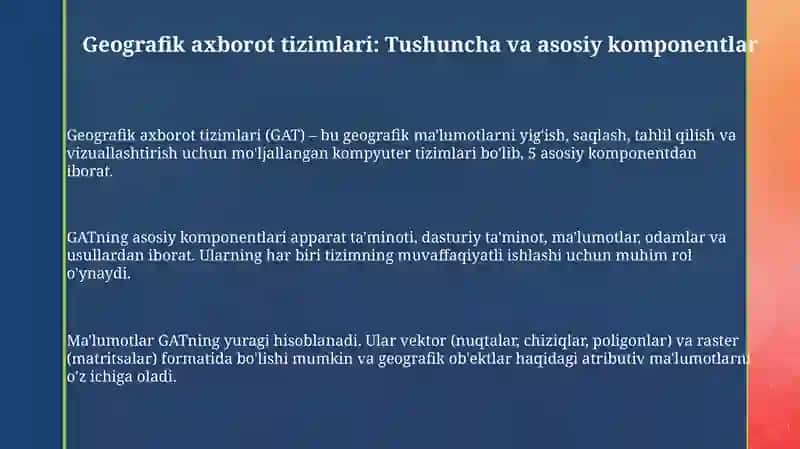 Geografik axborot tizimlari 3