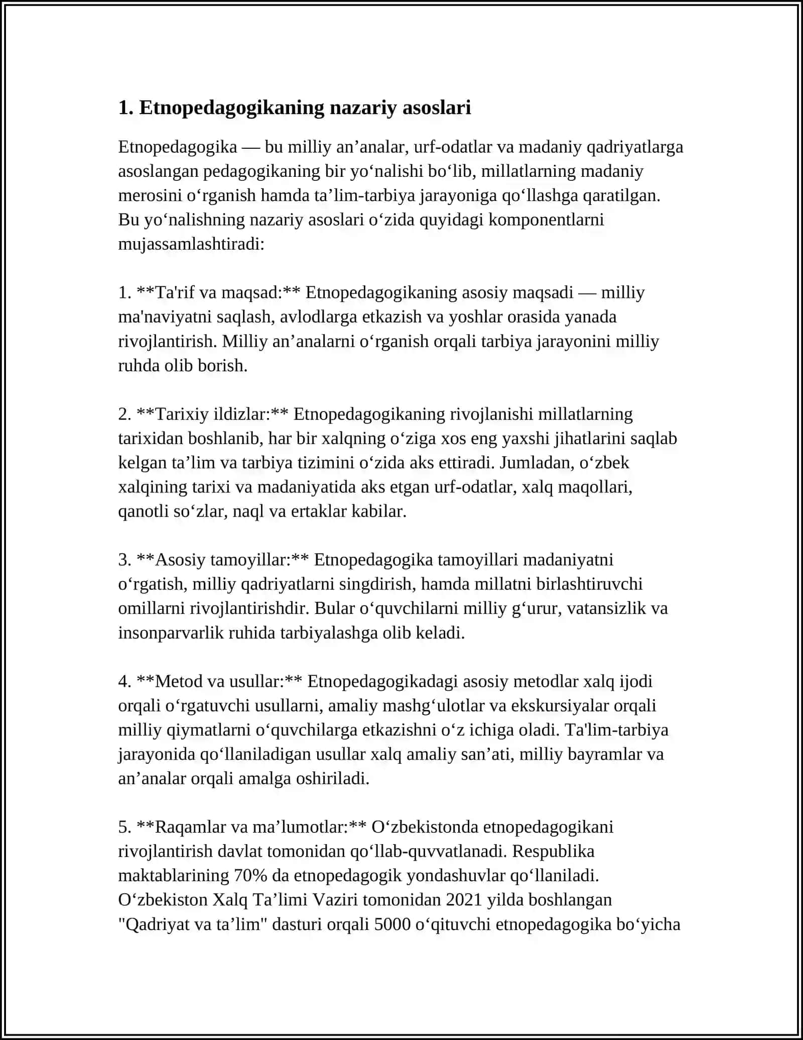 ETNOPEDAGOGIKA.XALQ PEDAGOGIKASI MANBALARI 3