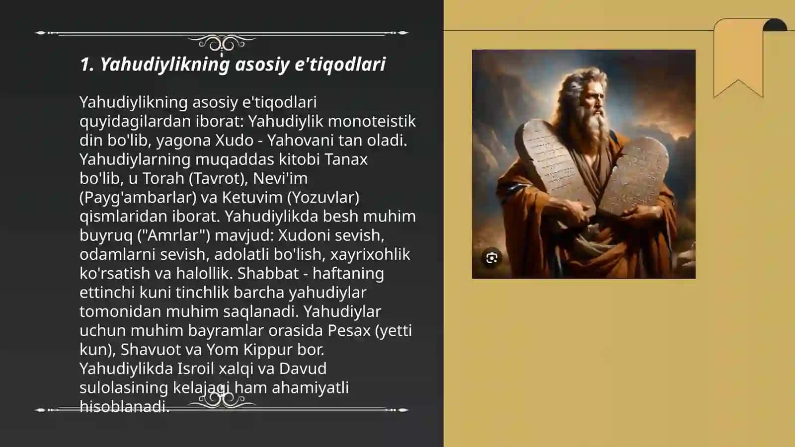 Yahudiylik ta'limoti, an'ana va marosimlari 3