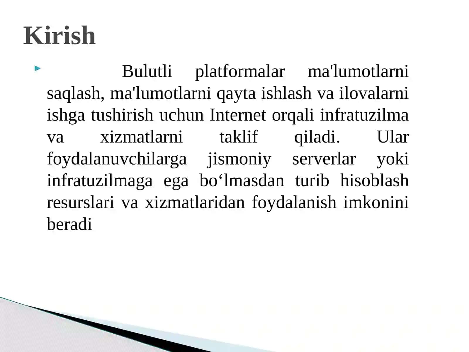 Bulutda tarmoq xizmatlari va xavfsizligini ta’minlash. 3