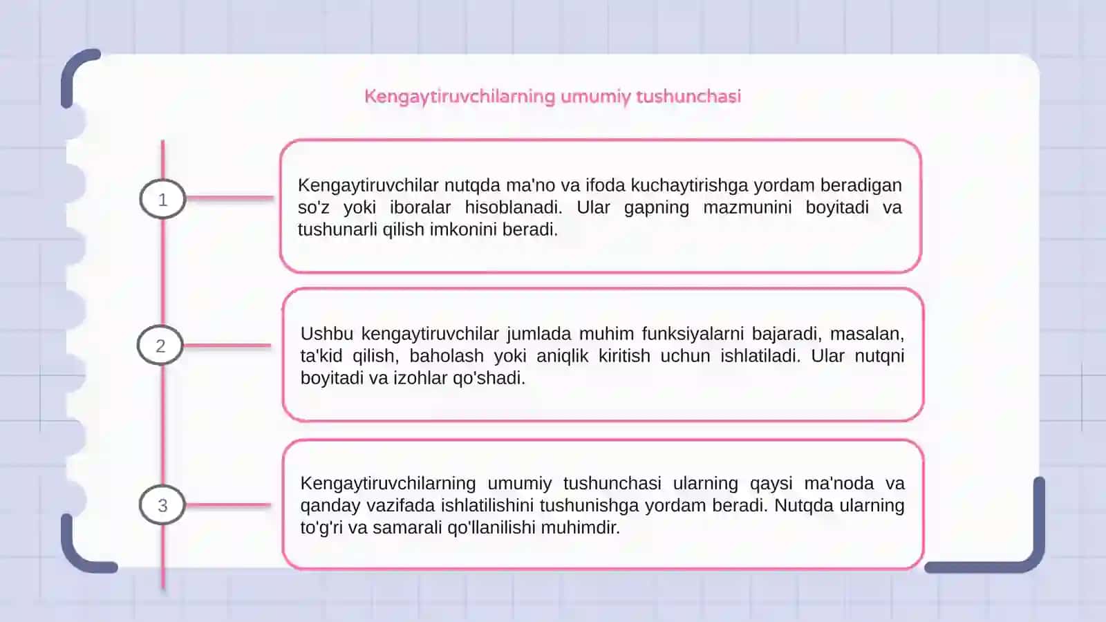 Gap kengaytiruvchilari va ularning nutqdagi funksional oʻrni 3