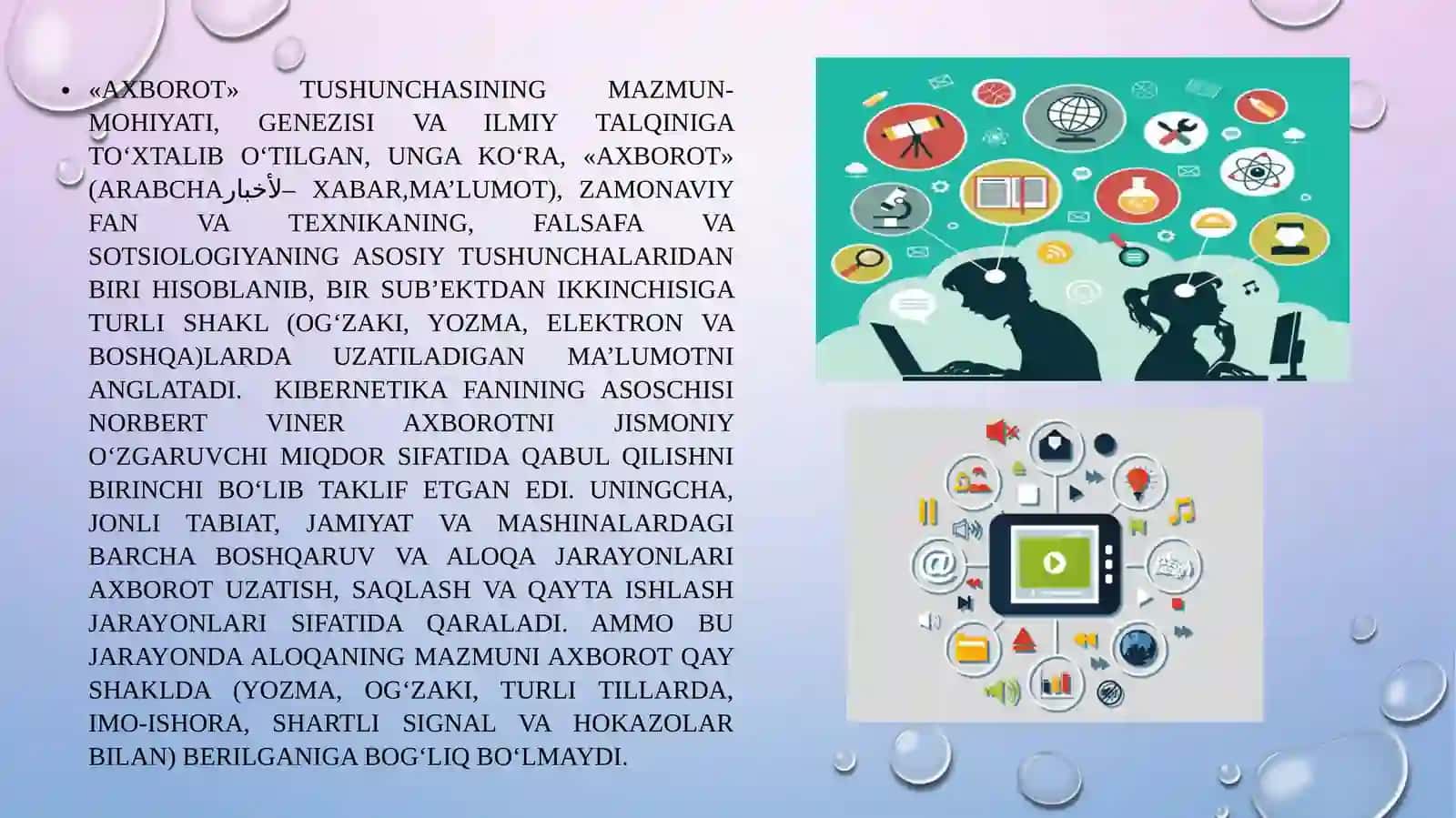 Axborotning jamoyatda TUTGAN o‘rni va ahamiyati 3