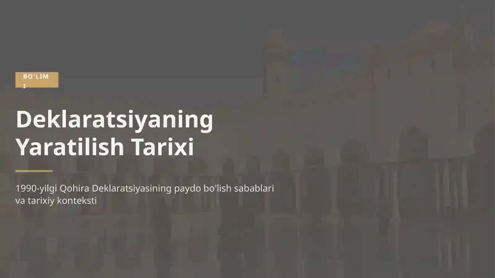 Qohira Deklaratsiyasi 3