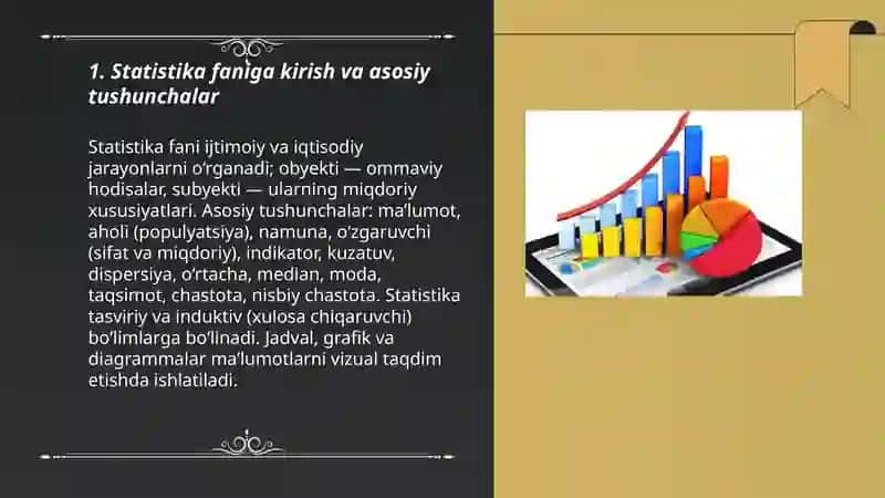 Statistika fani predmeti 3