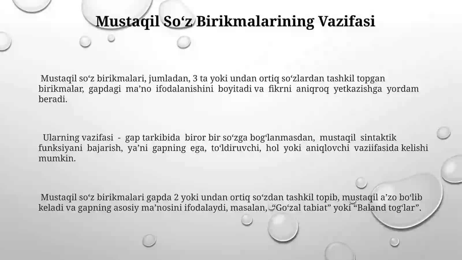 Mustaqil sõz turkumlari 3