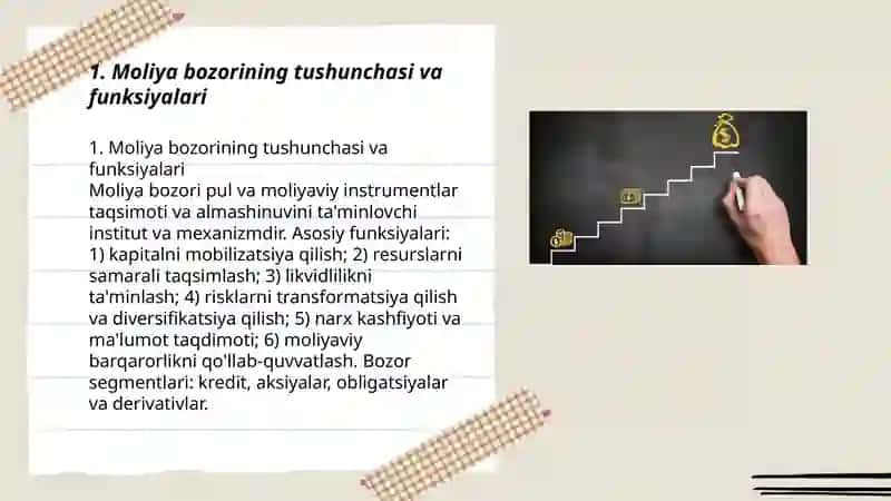 Moliya bozorlari va ularning turlari 3