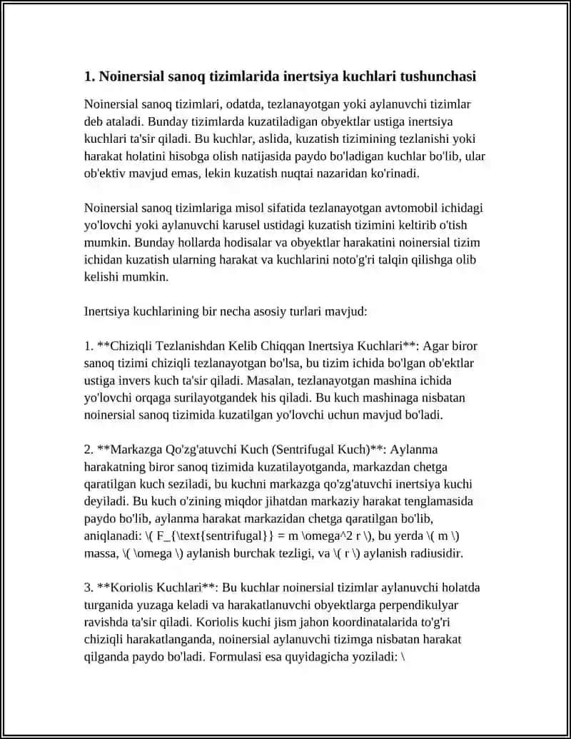 NOINERSIAL SANOQ TIZIMLARIDAGI INERSIYA KUCHLARI 3