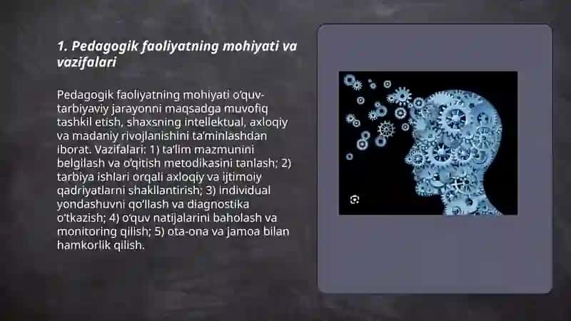 Pedagogik faoliyatning mohiyati va vazifalari 3