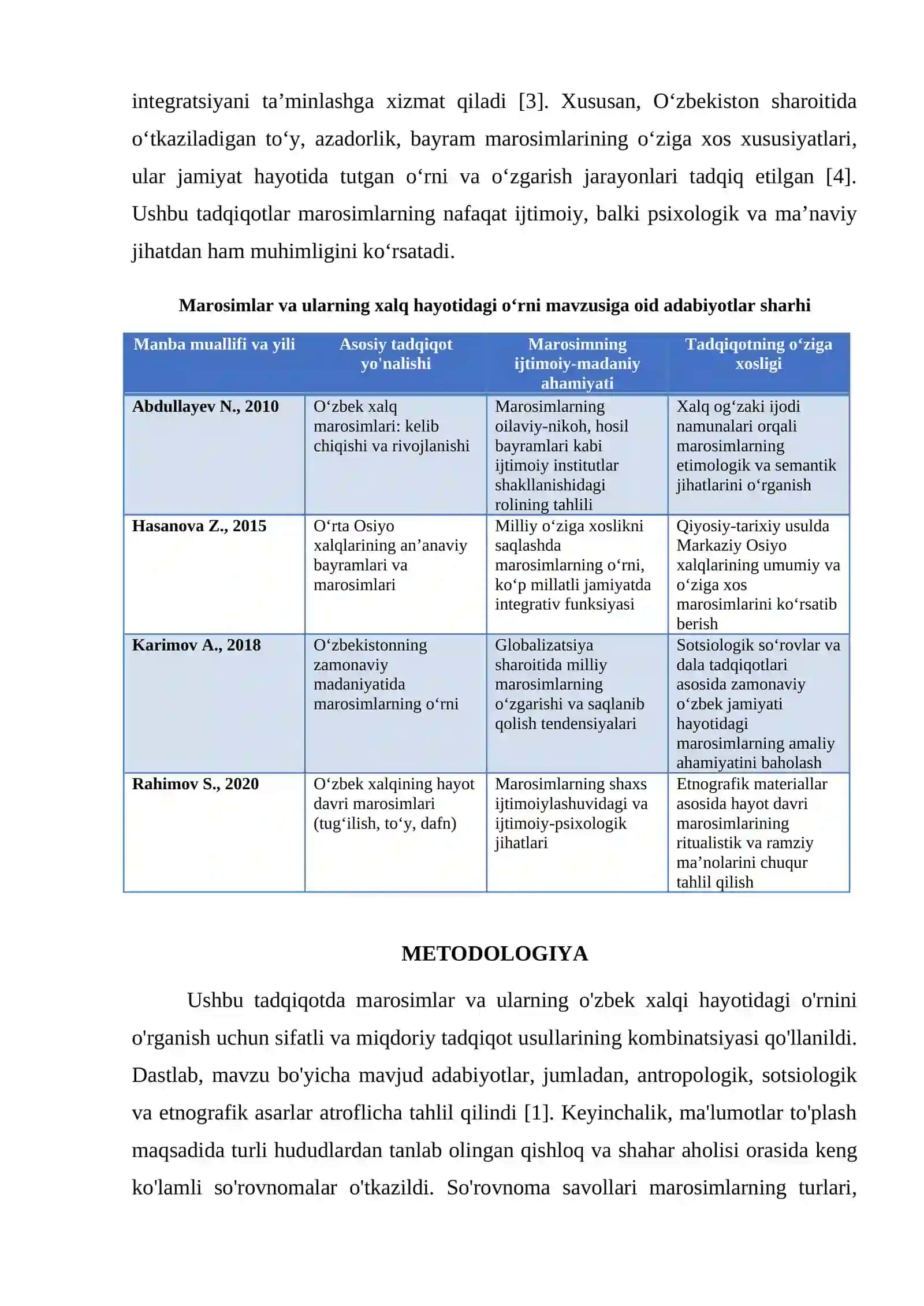 MAROSIMLAR VA ULARNING XALQ HAYOTIDAGI OʻRNI 3