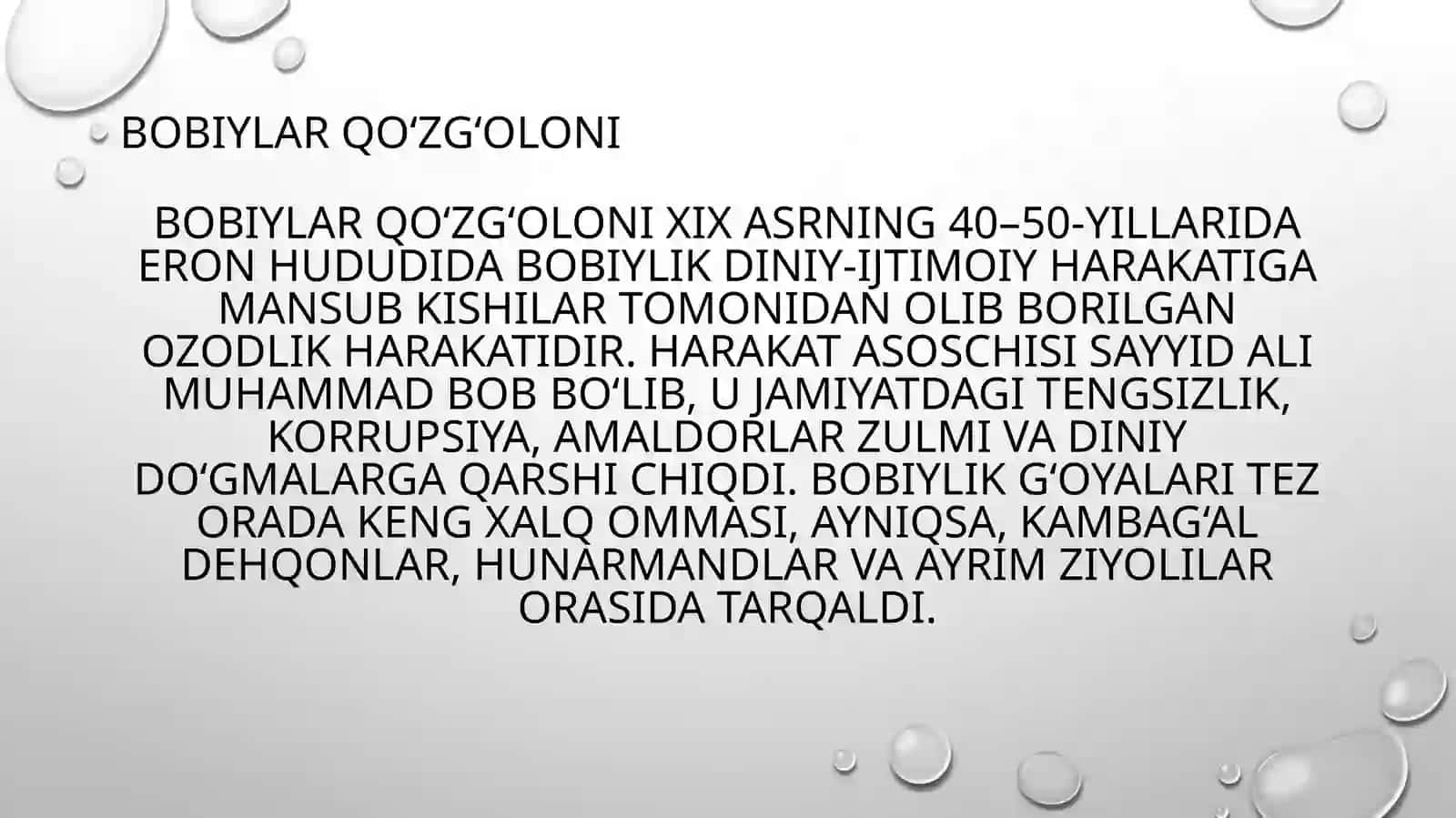 Bobiylar Qo’zg’oloniharakaterimag'lubiyat sabablari 3