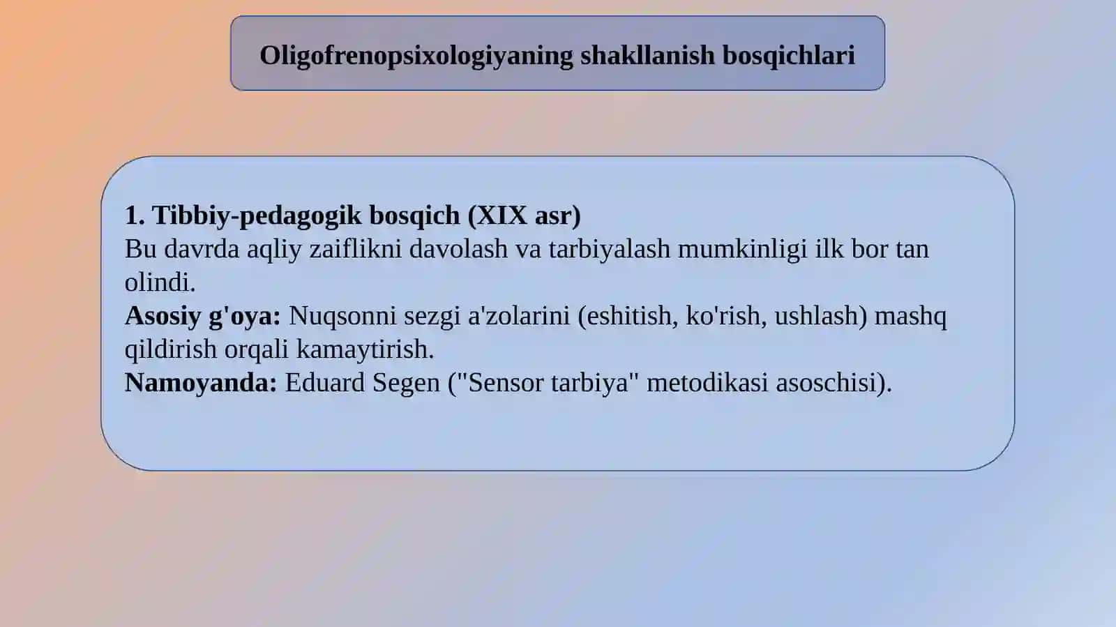 Oligofrenopsixologiya fanining rivojlanish tarixi 3