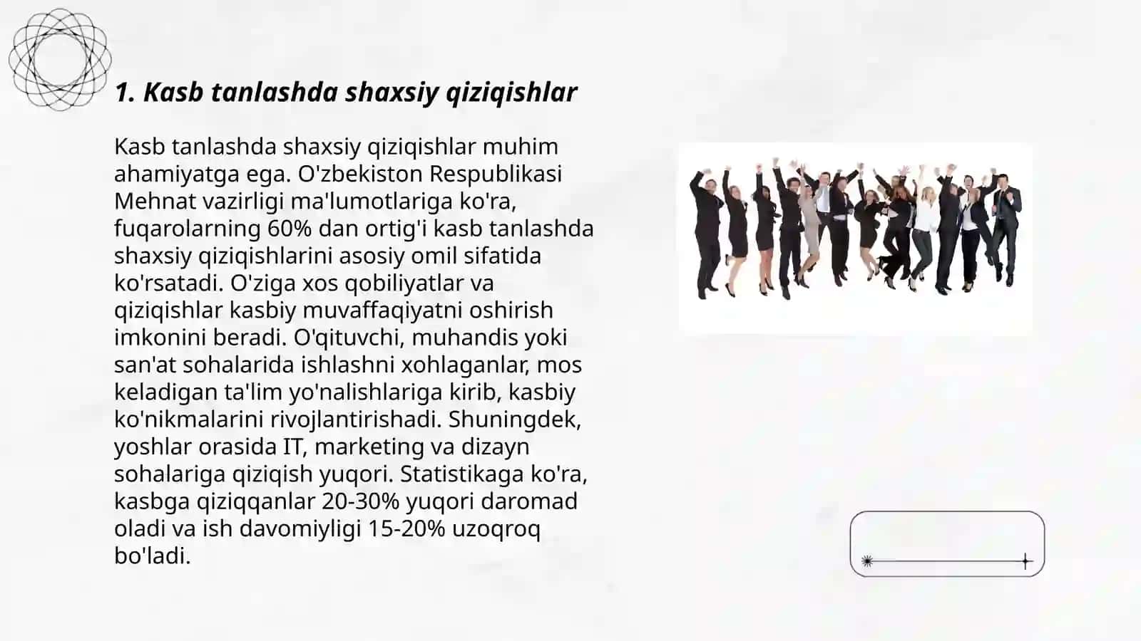 Kasbga yo’naltirish omillari va kasblarning psixologik usulari 3